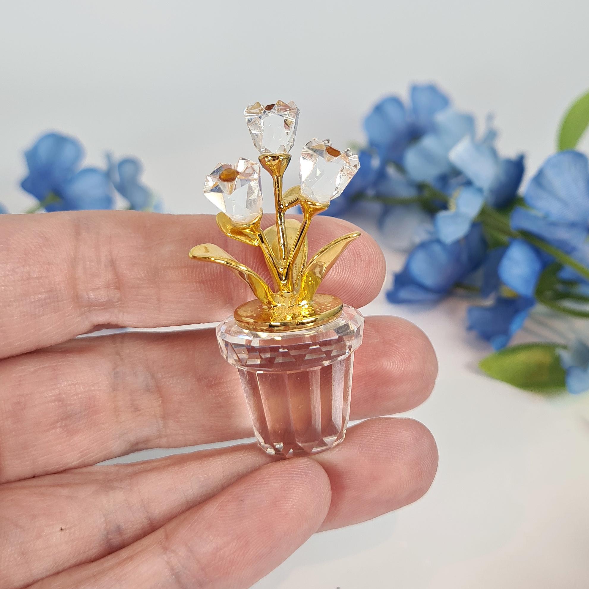 Swarovski Crystal Figurine Flowers in Pot - Etsy