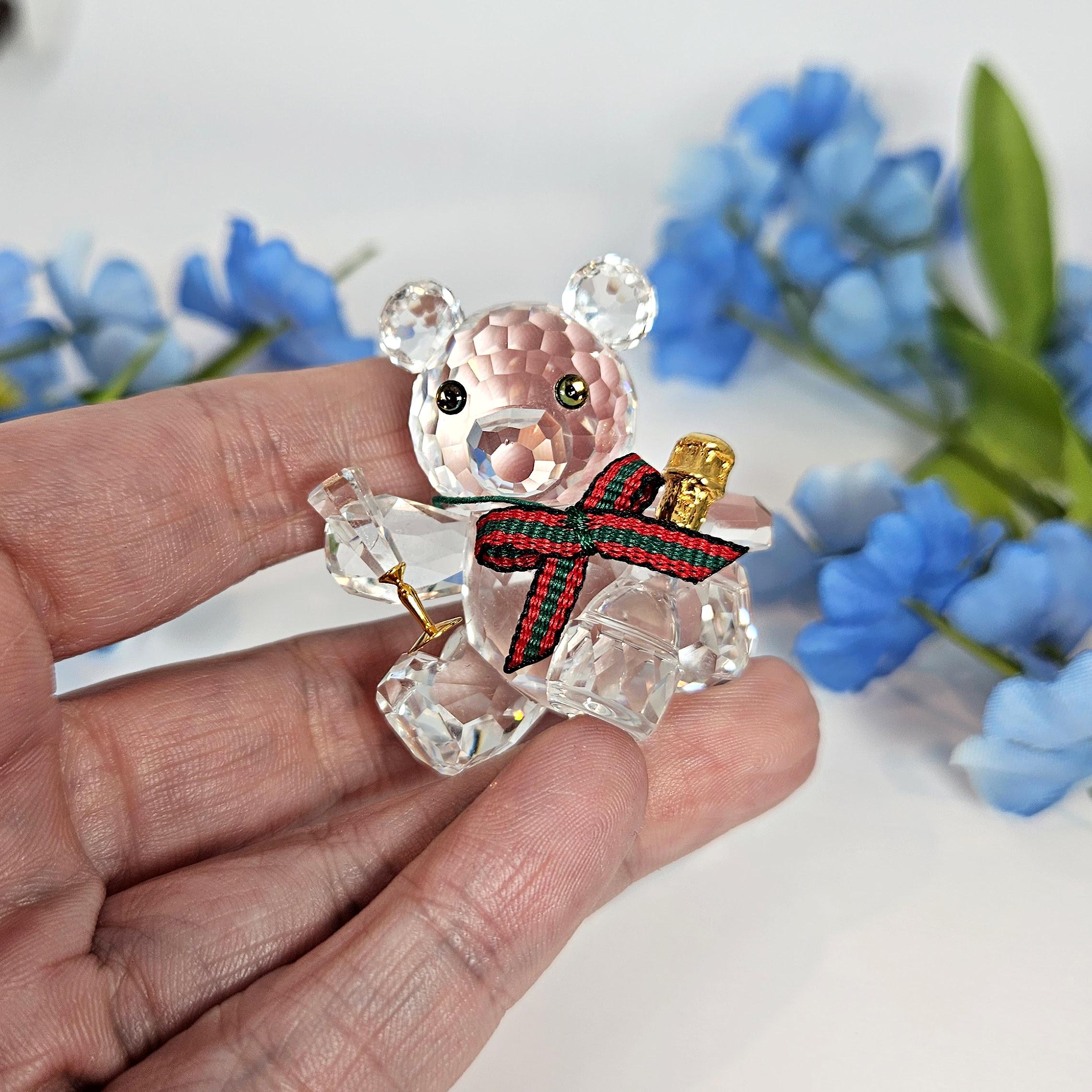Swarovski Crystal Kris Bear Celebration Ornament, Vintage