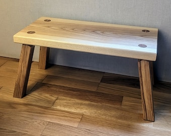 Solid Ash footstool, small stool