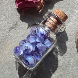 Miniature Glass Marbles - Wisteria Veil | Mini Bottle of Glass Marbles ...
