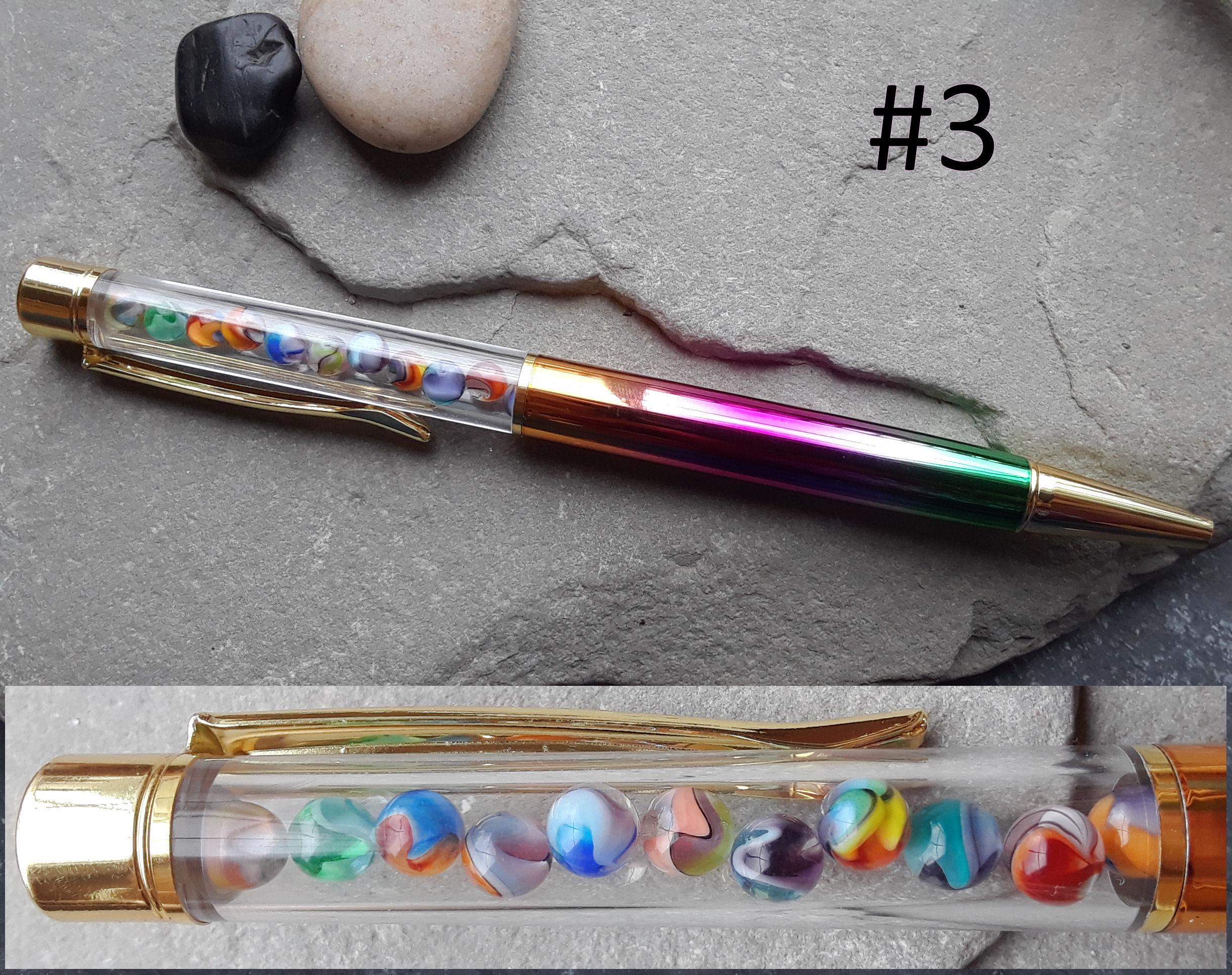 Handmade Mini Marbles in a Pen | Micro Marbles | Ball Point | Glass Art ...