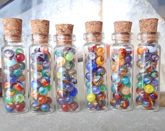 Miniature Marbles - You Choose the Bottle You Want | Handmade Marbles | Micro Marbles | Miniatures | Fine Art Marbles | Dollhouse