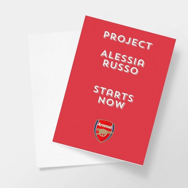 New Baby Girl Card - Alessia Russo - Arsenal - Women's Football