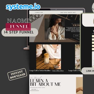 Naomi Mega Funnel: 14-Page Systeme.io Template (Instant Download)