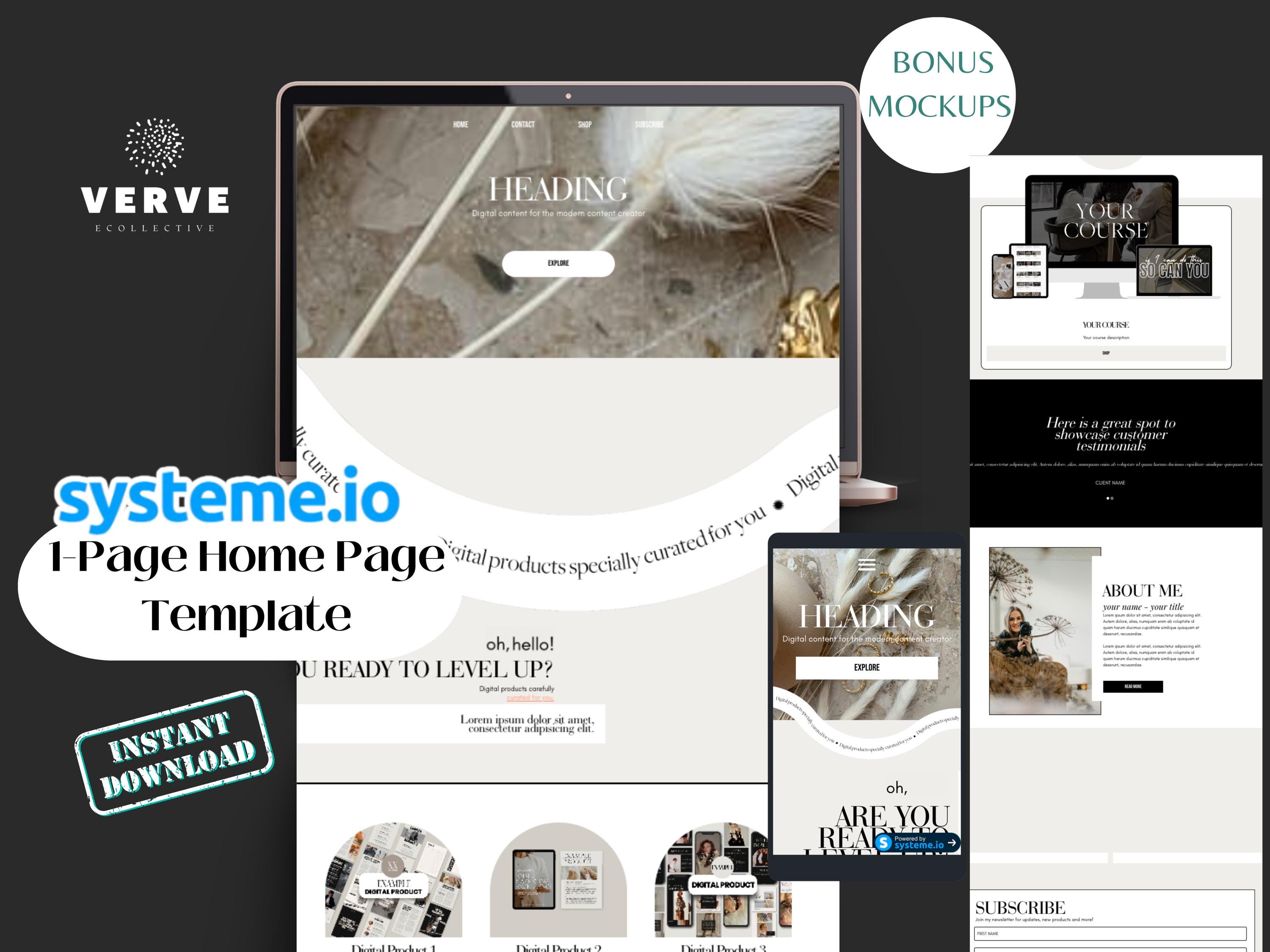 1-Page Systeme.io Home Page Template | DFY Marshmallow Theme Funnel | Lead Generation & Sales Page | Digital Product Website | | Systeme