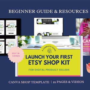 Etsy Business Starter Kit | Editable Templates | Comprehensive Listing Guide | Canva Resources|  Beginner Instant Download for Sellers