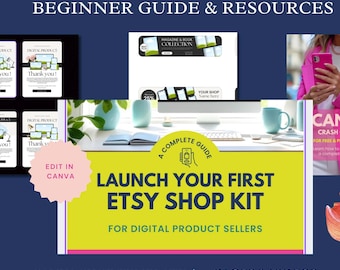 Etsy Business Starter Kit | Editable Templates | Comprehensive Listing Guide | Canva Resources|  Beginner Instant Download for Sellers