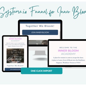 Systeme.io FUNNEL for Inner Bloom Academy course | Done For You Systeme.io One Click Funnel Import | Systeme Template