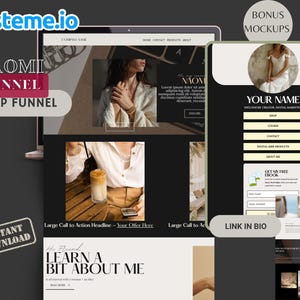 Systeme.io template Naomi Mega Funnel | 14-Page DFY Systemeio Funnel | Coaches | Virtual Assistants| Beauty Wellness | Social Media Managers