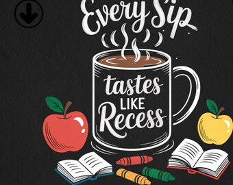 Conception numérique pour renfoncement : tasse à café, cadeau pour enseignant, fond transparent, sublimation