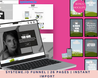 Systeme Fully-Loaded Mega Funnel | 26-Page Systeme.io Digital Product Shop | DFY MRR Store | Instant Download |  Sales Funnel for Products