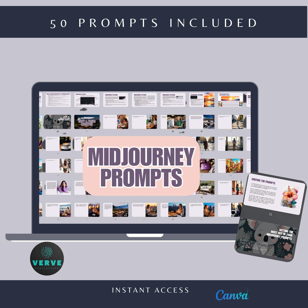 50 Customizable Midjourney Prompts | Canva Stock Image Generator ...