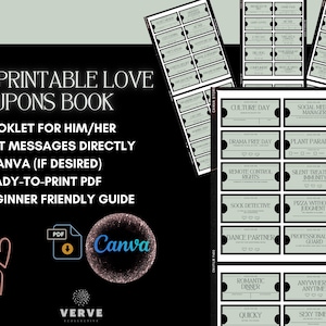 Geschenk für Ihn | 76 Liebes Coupons Buchgutscheine | Anpassbares, druckbares Last-Minute-Geschenk zum Valentinstag | Paar lustige Geschenke