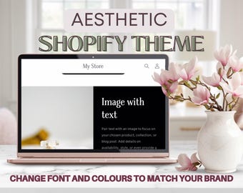 Shopify Theme for Digital Products | Aesthetic Template, Easy Setup, Customizable Design, MRR | Digital Shop, DFY Store, Instant Download