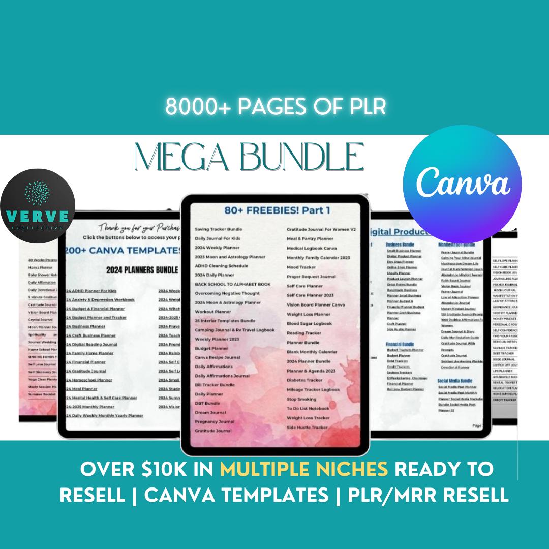 7500+ DFY Digital Planner Templates: PLR Canva Bundle (etsy Digital ...