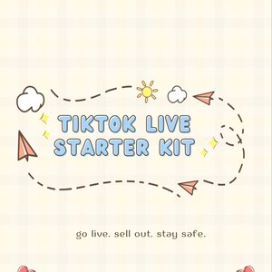 TikTok Live Starter Kit displayed on a tablet, ready for use.