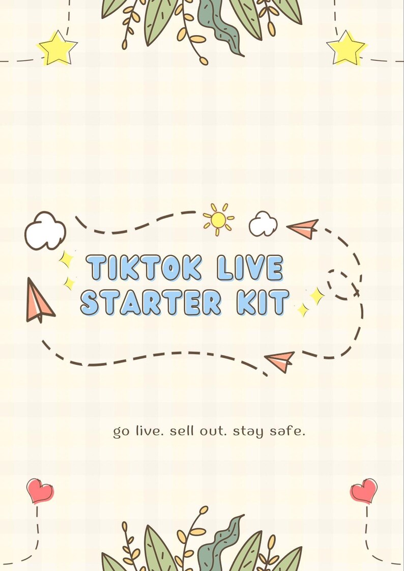 TikTok Live Starter Kit displayed on a tablet, ready for use.