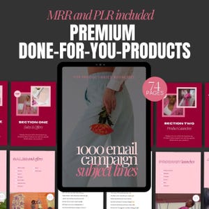 1000 DFY Email Subject Lines eBook | Boost Open Rates & Engagement | MRR + PLR Included | Email Marketing Templates Download