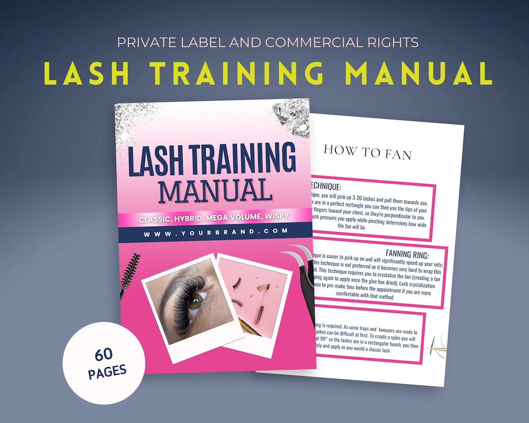 Digital Guide PLR MRR | Lash Training Manual PLR Ebook | Editable Canva ...
