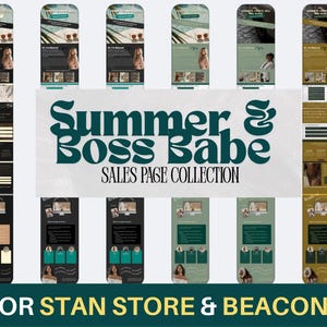 Canva Sales Page for Digital Product | Summer & Boss Babe Template for Coaches and Creators | Stan Store | Beacons Optimized Landing Page