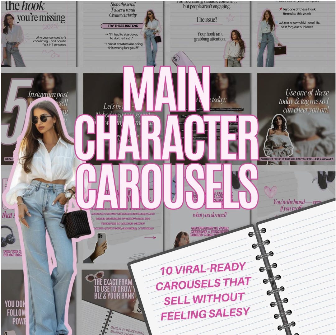 Preview of Canva carousel templates for coaches.