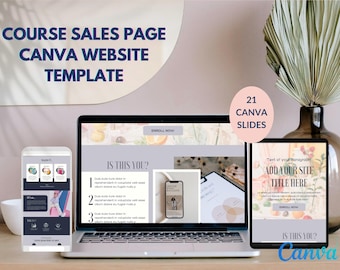 Plantilla de Canva para la página de ventas de cursos: 21 diapositivas editables
