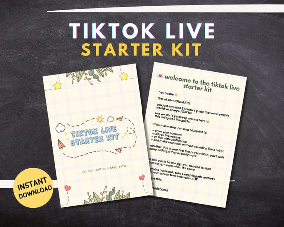 Etsy Digital Product Template, TikTok Live Starter Kit, Social Media Templates, Canva Editable, MRR, PLR