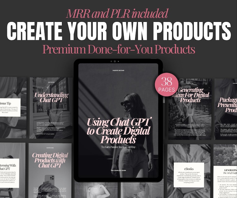 ChatGPT eBook for Digital Product Creation with PLR and MRR