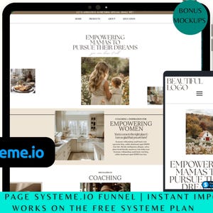SYSTEME IO MAMA Home Page | Systeme.io Website Template | Funnel | Pre-Built Sales Funnel | Link in Bio Website | Coaching & Digital Product