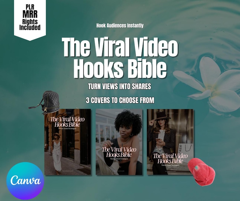 Viral Video Hooks Guide with MRR | 100+ Scroll-Stopping Video Hooks for Reels, TikTok, YouTube + Resell Rights