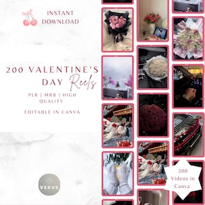 200 Valentine’s Day Faceless Instagram Reels | Instagram Reels | Tiktok | Digital Marketing | MRR | PLR