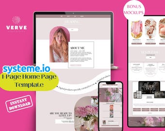 Systeme.io Landing Page Template: Rosie Theme, High-Converting Sales Funnel (DFY Website, PLR Bonus)