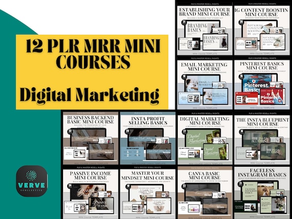 Digital Marketing Resell Bundle | Mini Course PLR with MRR | Canva Templates | Make Money Online | Instagram Growth Blueprint