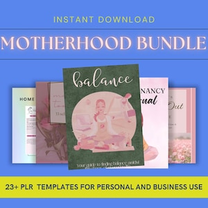 23 Mutterschaft PLR Digitale Planer Printables | Neue Mütter & berufstätige Mütter | Körperpflege | Baby-Vorbereitung und Produktivität | BONUS Mutterschaft Rollen