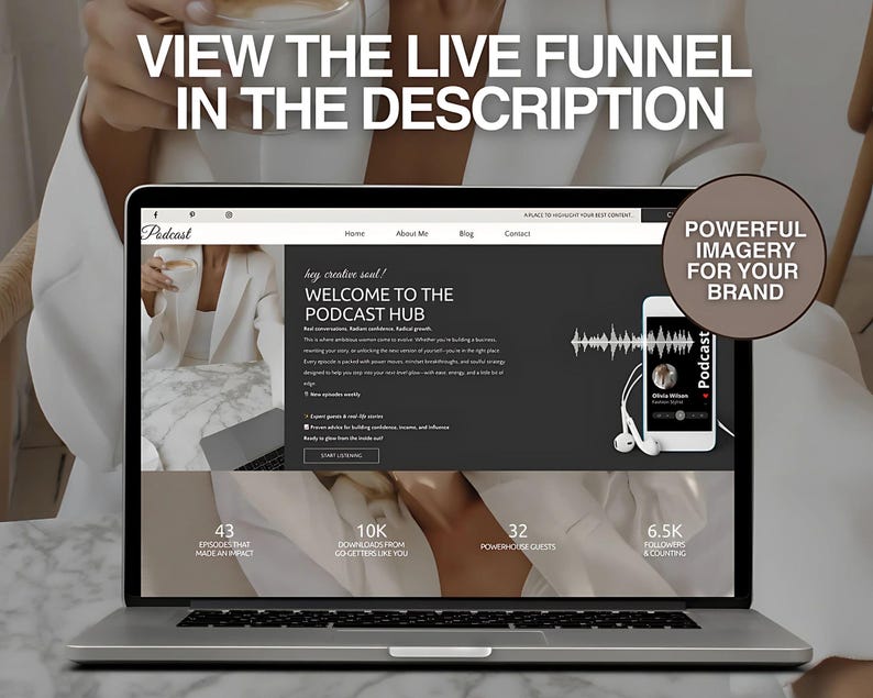 About page of the Minimal CEO Podcast Funnel, designed for personal branding and introductions