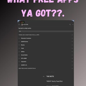 AI toolkit for content creators featuring free apps, TAE Bots, and community support.