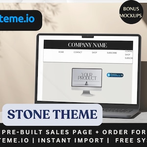 Stone Systeme io Sales Page + Order Form | DFY  Funnel | Digital Product Website | Systeme.io