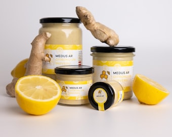 Bio Honig mit Zitrone und Ingwer