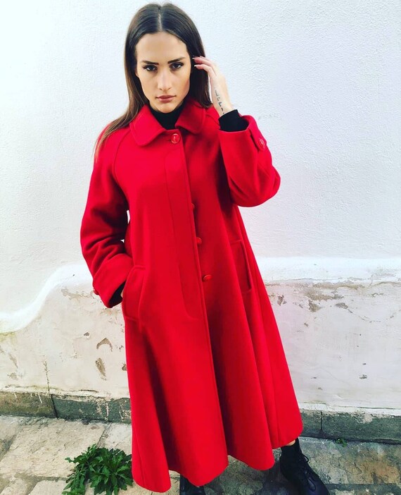 1990s vintage ancora and mohair maxi coat. Vintage
