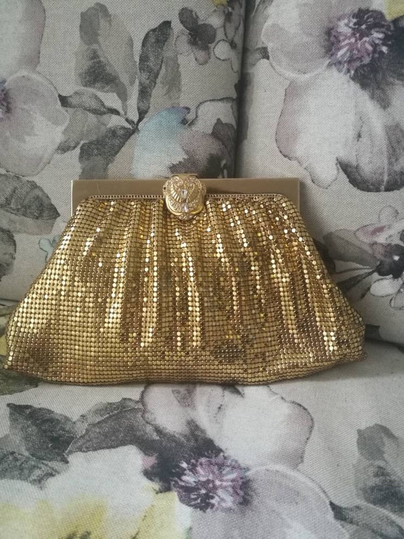 clutch bag gold colour