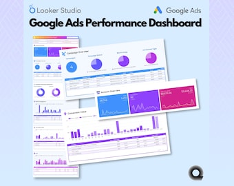 Google Ads Performance Dashboard: 1-Page Account & Campaign Analysis for Looker Studio
