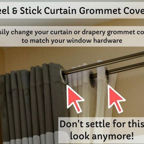 Peel & Stick Curtain/drapery Grommet Covers Easily Change Etsy