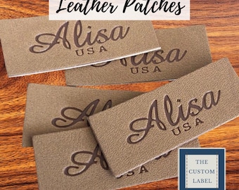 100 Leather Labels/Patches - Sew on - Iron On - Brown or Black - Made in USA