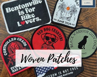 Custom Woven Patches - Sew On, Iron On, Velcro© - Made in the USA Company