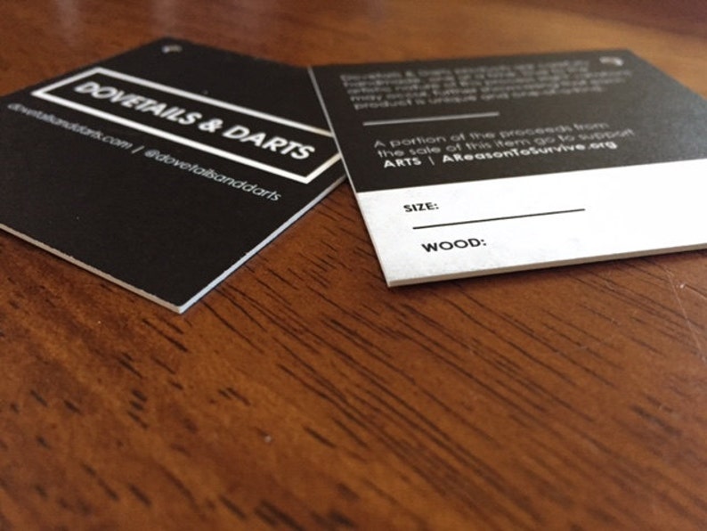 50 Custom Printed 2.5 Square Hang Tags Professionally Printed Great High End Quality SUPER THICK 34pt Cardstock