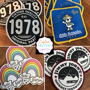 100 Custom IRON ON Patches - Ihr eigenes Kunstwerk - Bis zu 8 Farben - A USA Company