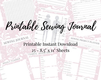 Sewing Planner - Printable PDF Instant Download - Quilt and Craft Project Planner - Sewing Journal - Sewing Business Planner