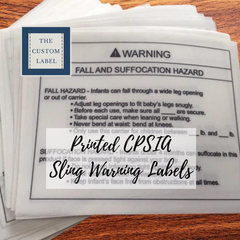 ASTM Sling/soft Infant Carrier Labeling- Fall and Suffocation Tags ...