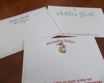 100 Custom Printed Notecards, Postcards  4" x 6"  - Professionally Offset Printed - SUPER THICK 15pt CARDSTOCK