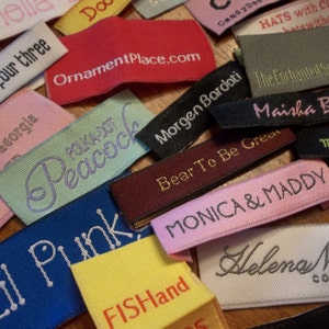 50 WOVEN Clothing Labels Sewing Tags TEXT ONLY image 4